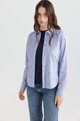 Springfield Camisa con bordado azul