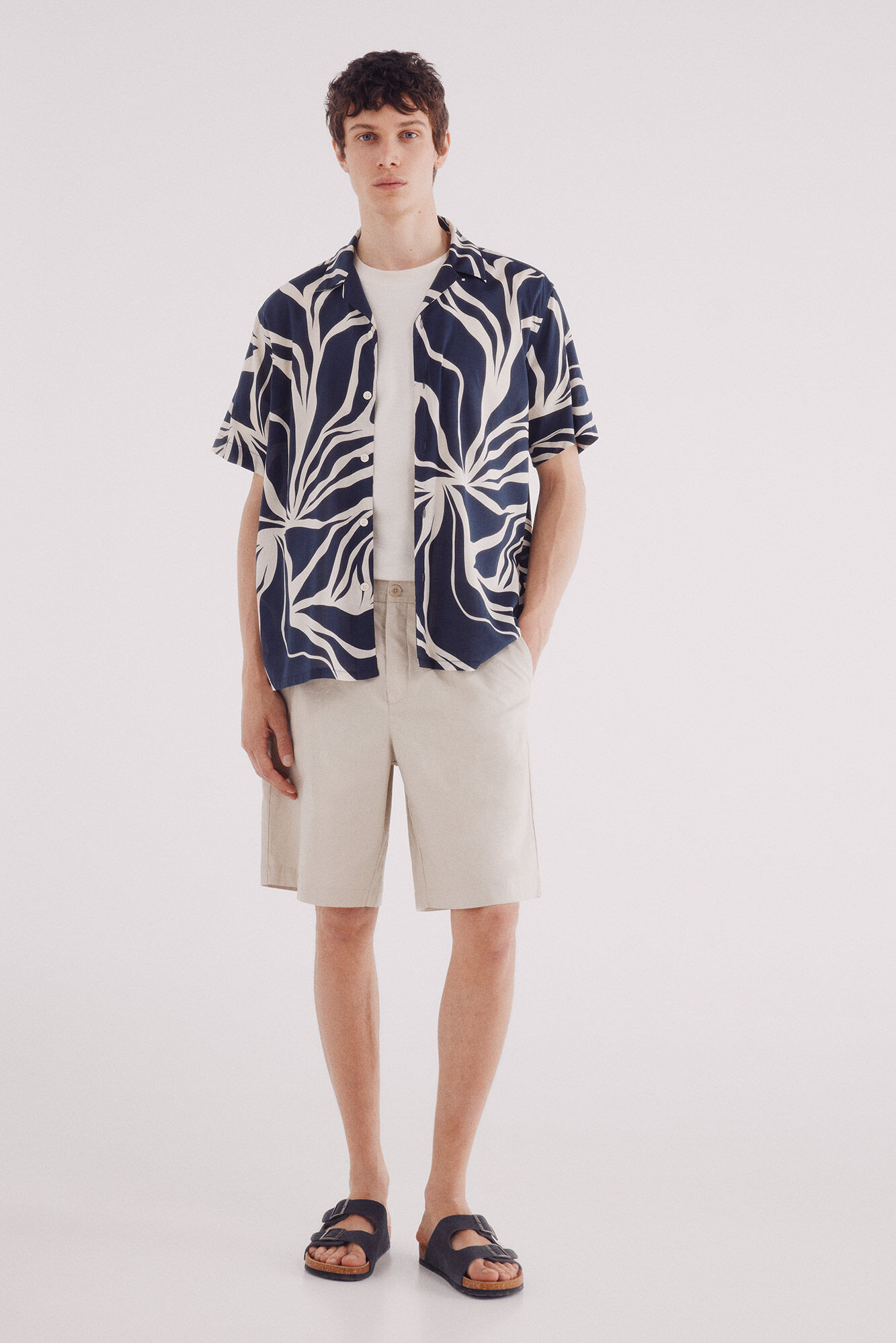 Springfield Camisa manga corta viscosa estampado