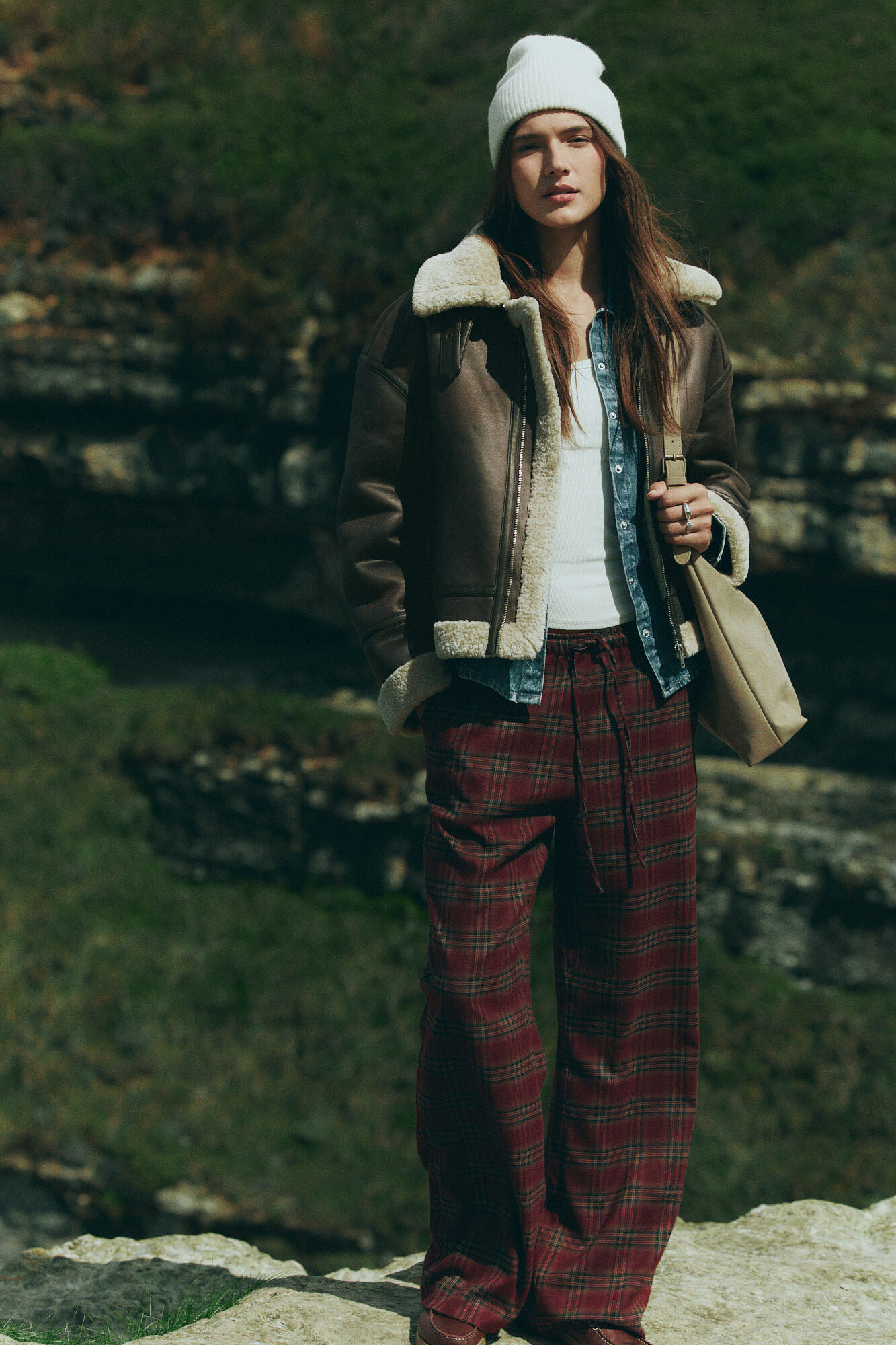 Springfield Pantalones jogger a cuadros