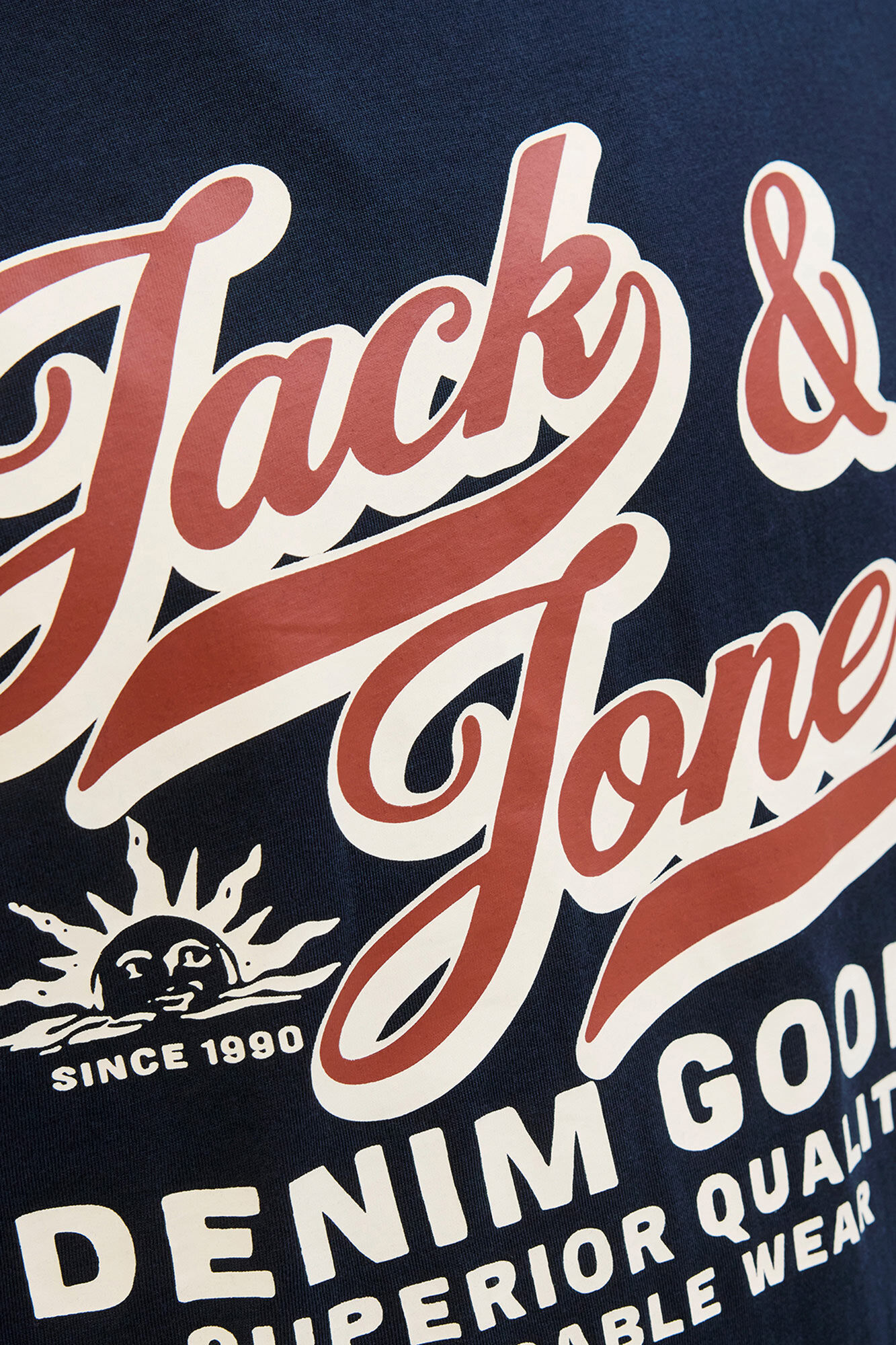 Jack & Jones Playera con logo grande marino
