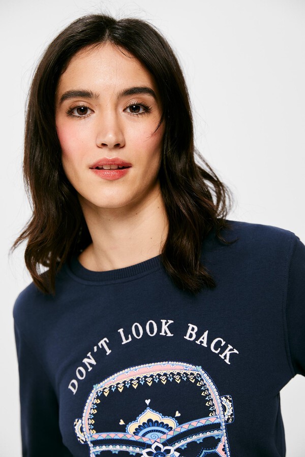 Springfield Sudadera "Don´t look back" marino