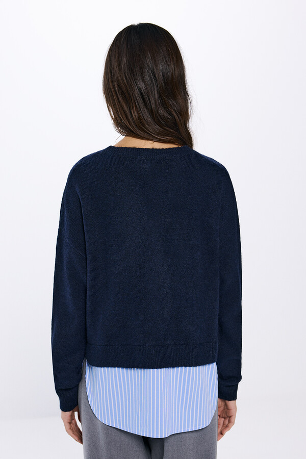 Springfield Suéter tejido combinado marino