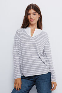 Springfield Playera de cuello combinado