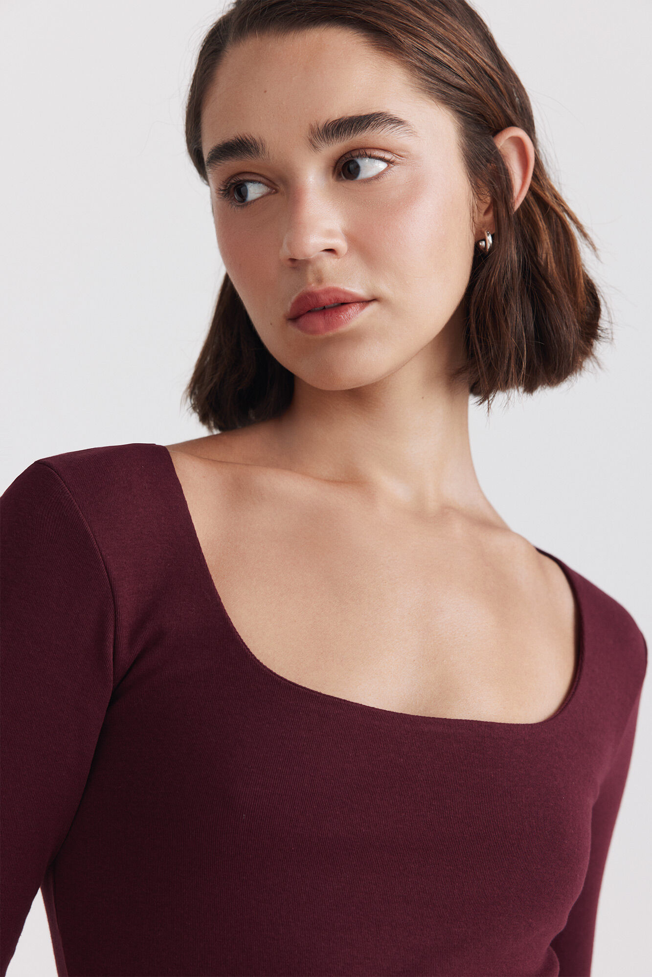 Springfield Playera de cuello cuadrado de algod&oacute;n