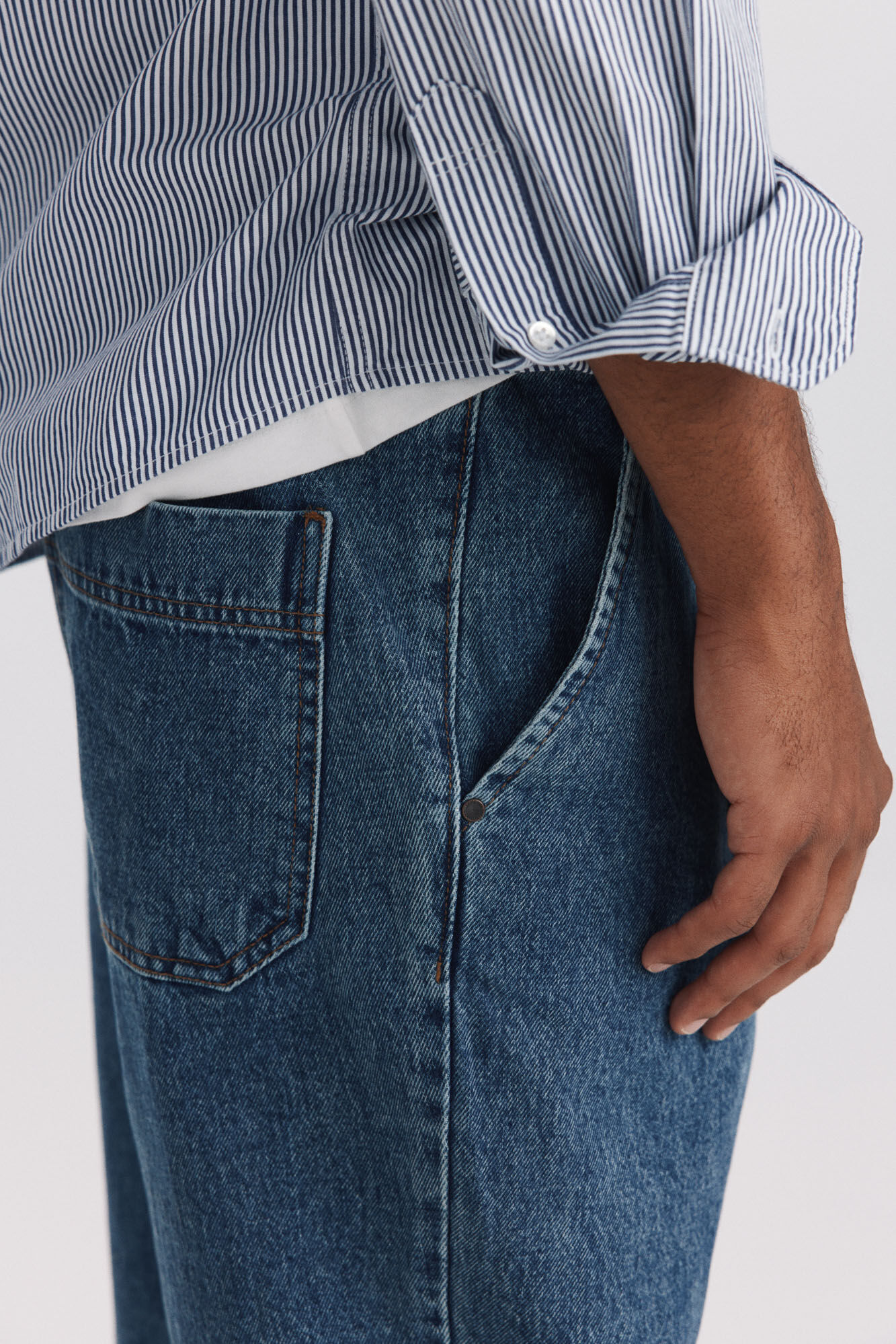 Springfield Pantal&oacute;n chino de mezclilla azul