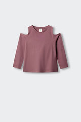 Springfield Kids Playera manga larga cut out ni&ntilde;a rosa