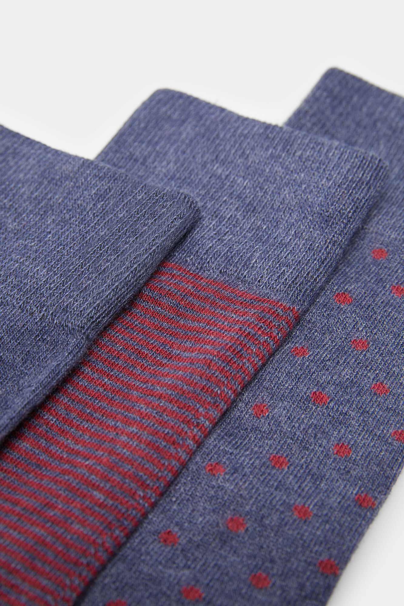 Springfield Pack 3 calcetines burdeos rojo