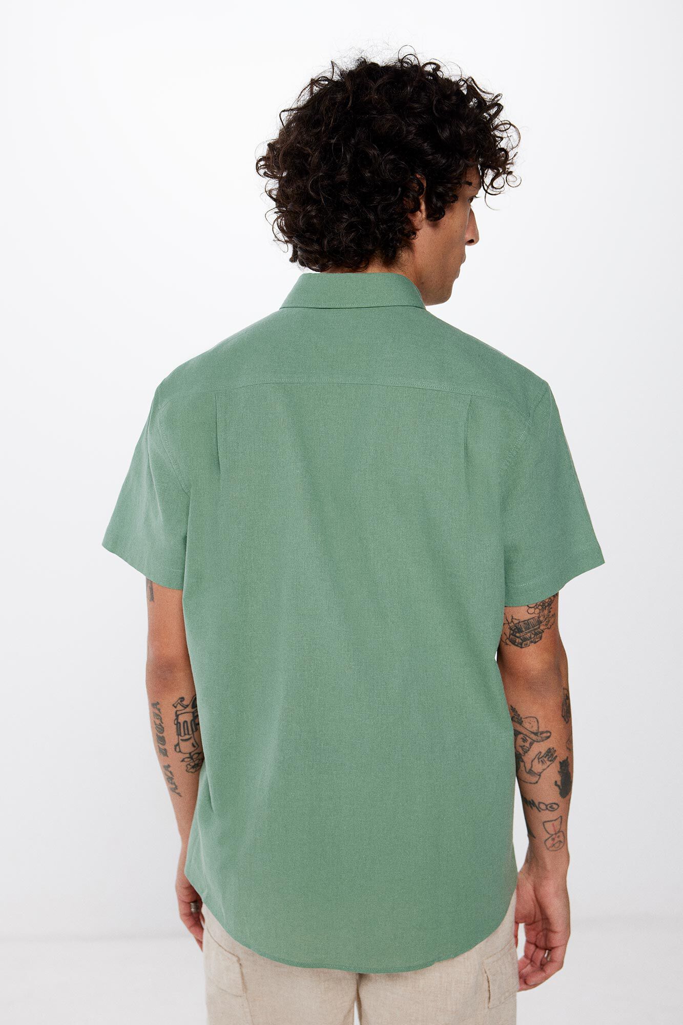 Camisa manga corta lino Camisas de hombre Springfield MX