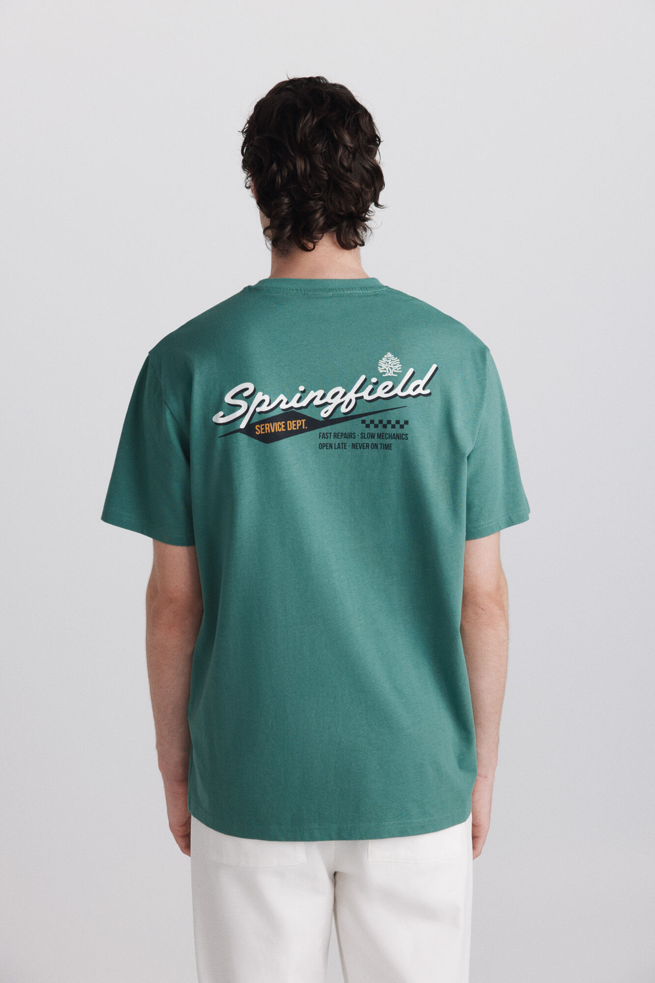 Springfield Playera Springfield Service Dept verde