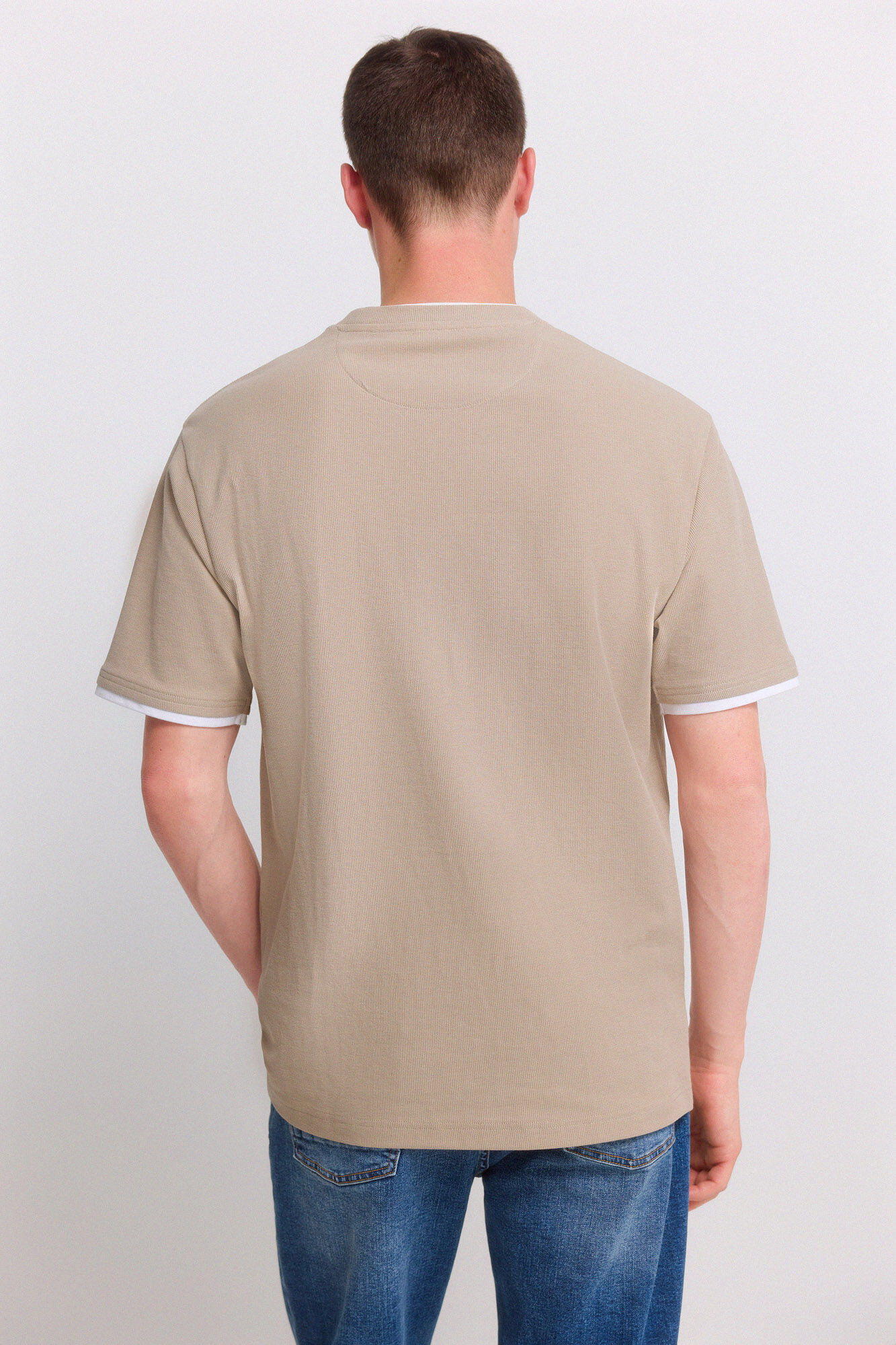 Springfield Playera de tela waffle doble