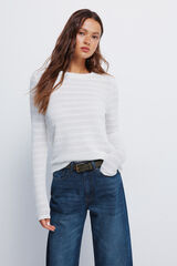 Springfield Playera de chenilla estructurada blanco