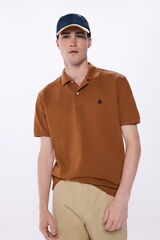 Springfield Polo piqué basico regular fit café