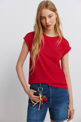 Springfield Playera de crochet de hombro rojo
