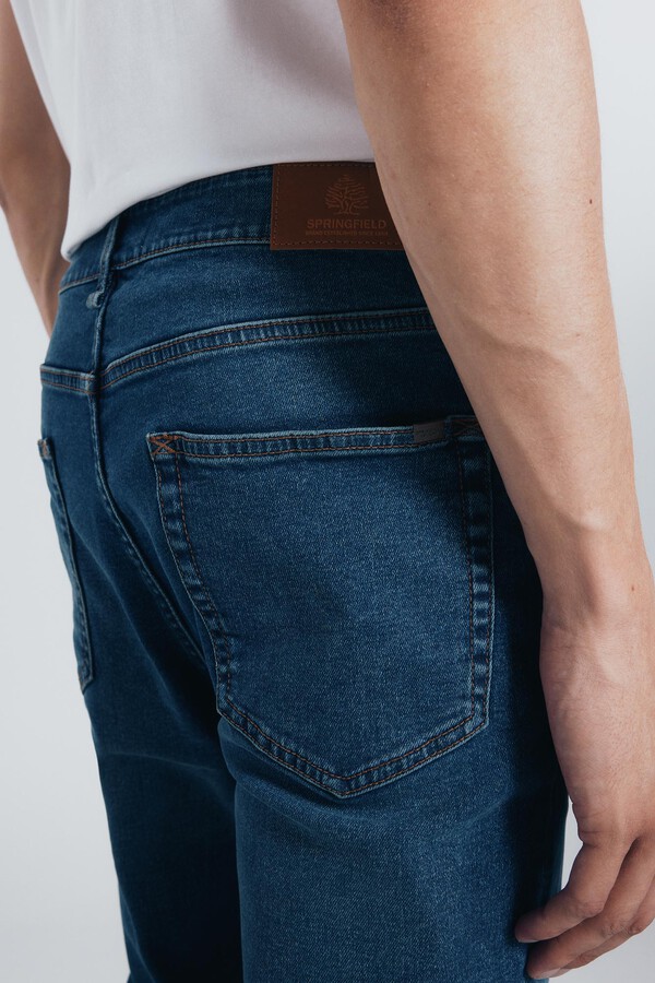 Springfield Jeans sobretintado skinny fit turquesa