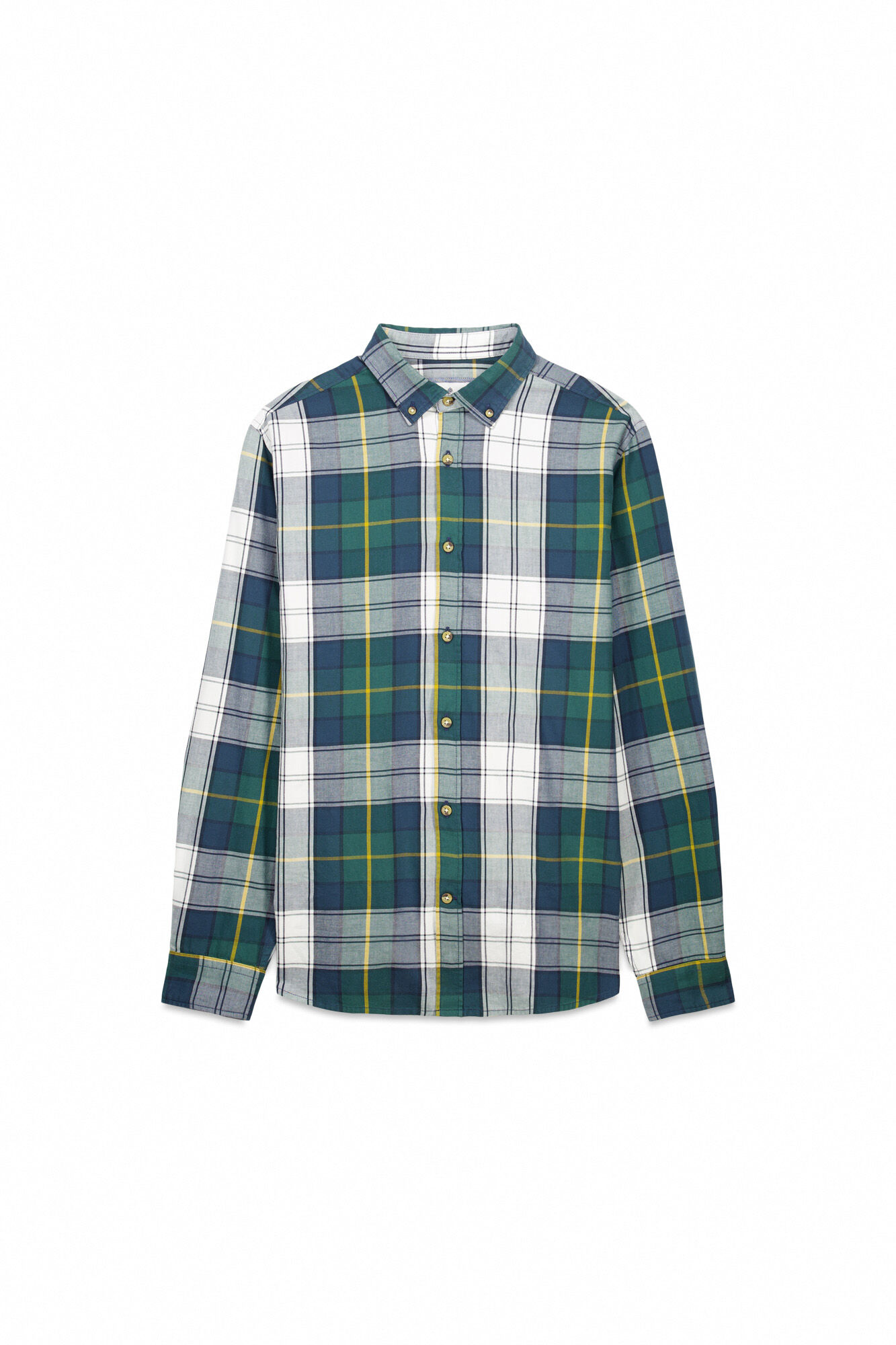 Springfield Camisa escoceses marfil