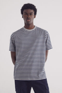 Springfield Playera rayas estampada gris