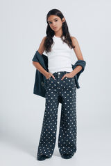 Springfield Kids Pantalón culotte margaritas niña gris