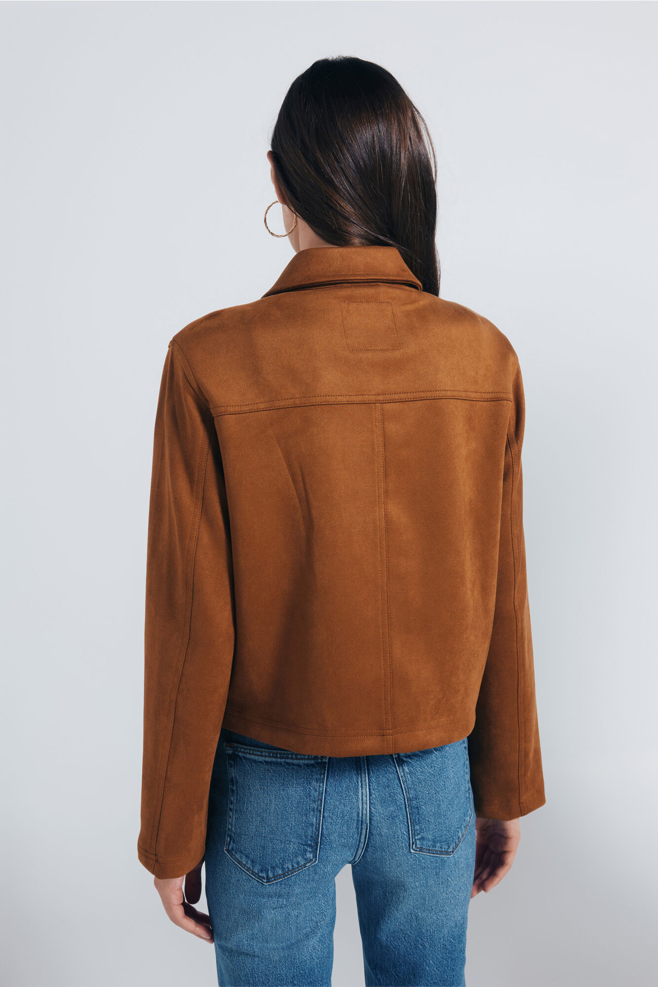 Springfield Chamarra bolsillos antelina nude