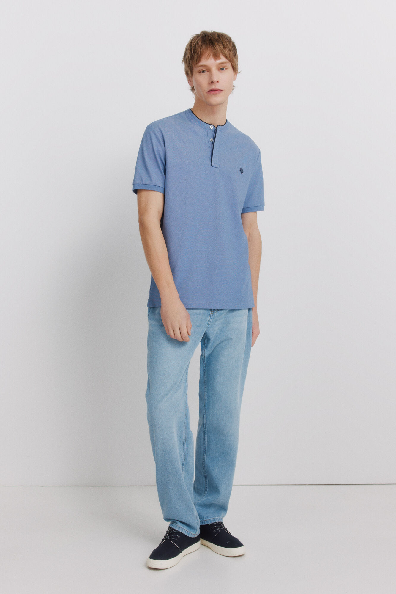 Springfield Polo de piqu&eacute; cuello mao slim fit