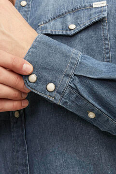 Springfield Camisa denim confort fit azulado