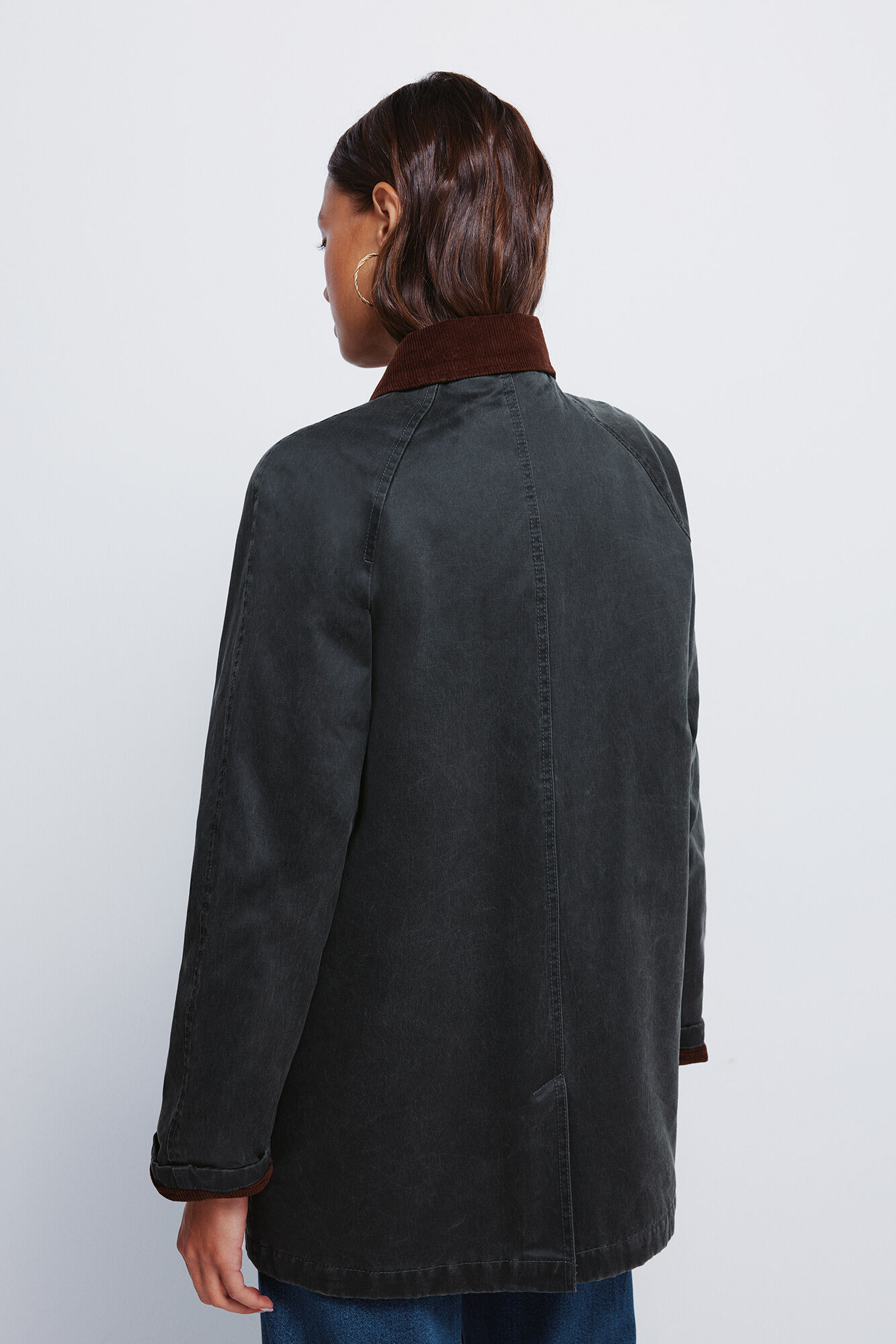 Springfield Parka encerada verde