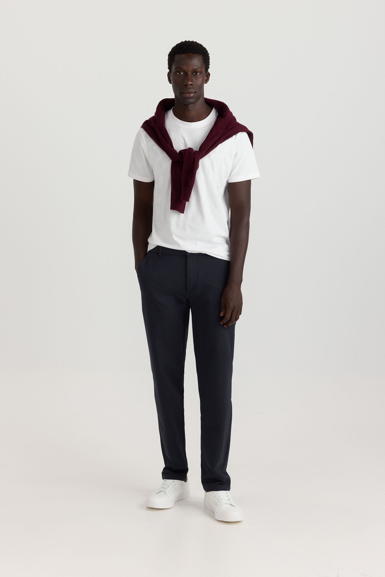 Springfield Pantal&oacute;n chino de tejido c&oacute;modo azul