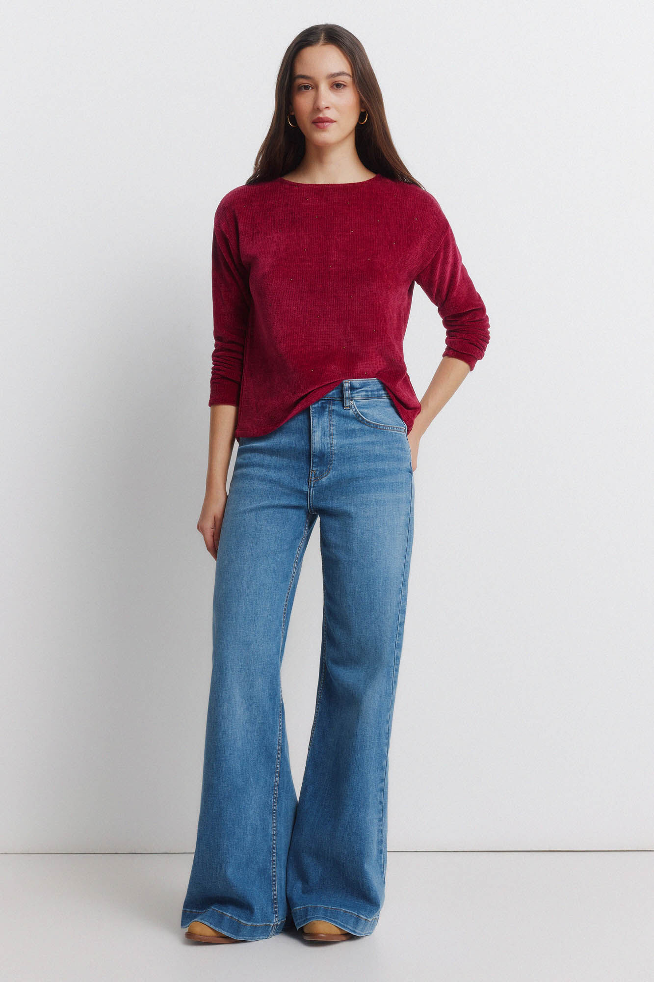 Springfield Playera con tachuelas p&uacute;rpura