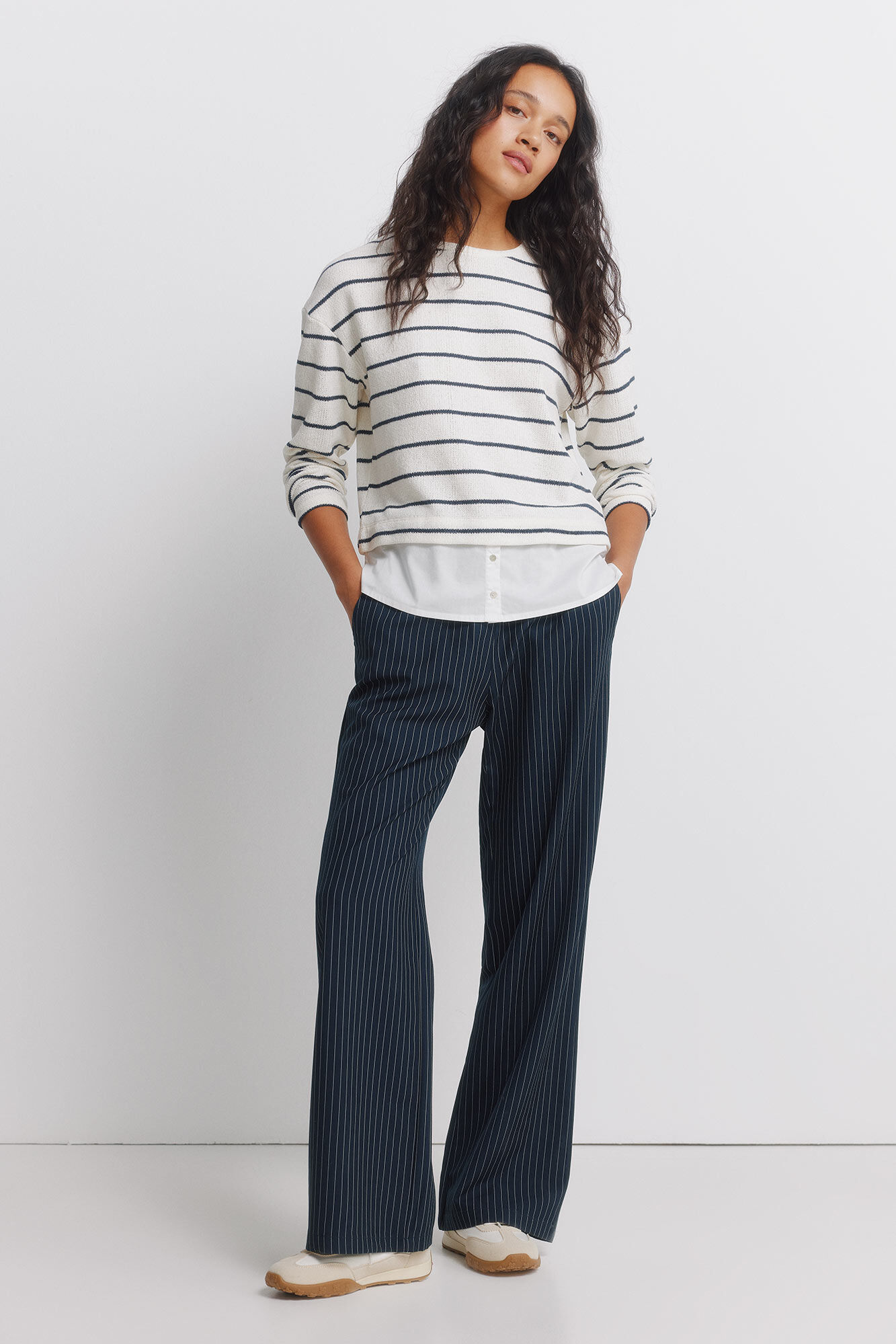 Springfield Playera Chenilla bimateria beige