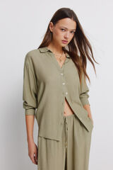 Springfield Camisa de manga larga a rayas kaki