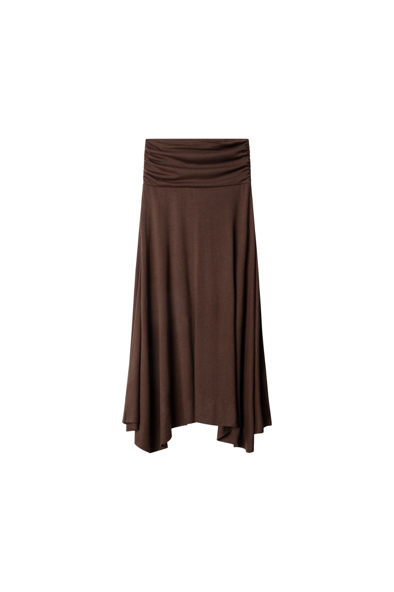 Springfield Falda midi asim&eacute;trica caf&eacute;