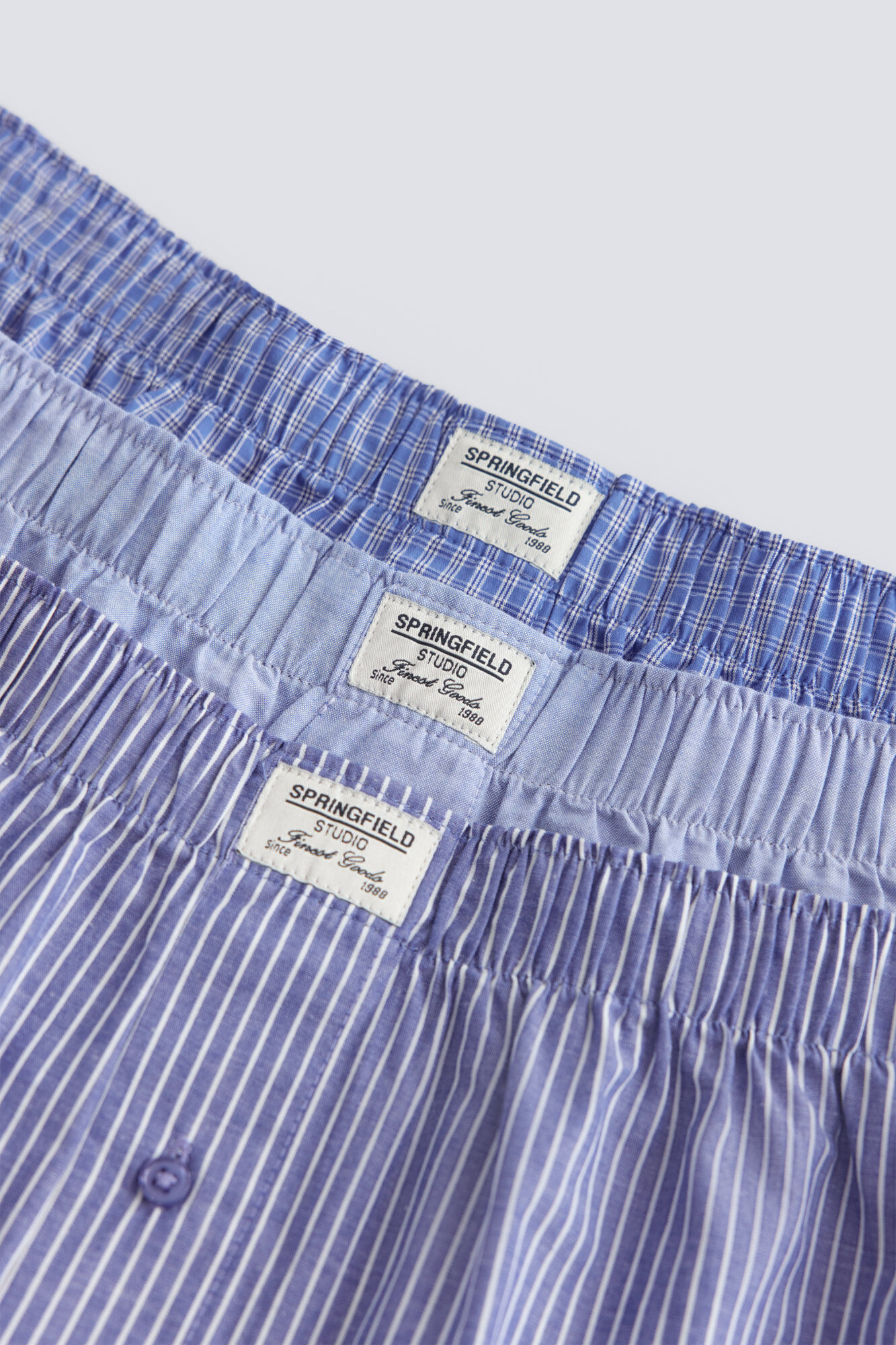 Springfield Pack de 3 calzones de popel&iacute;n estampados