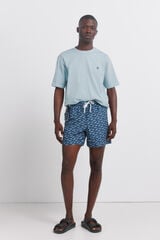 Springfield Traje de ba&ntilde;o estampado de tiburones azulado