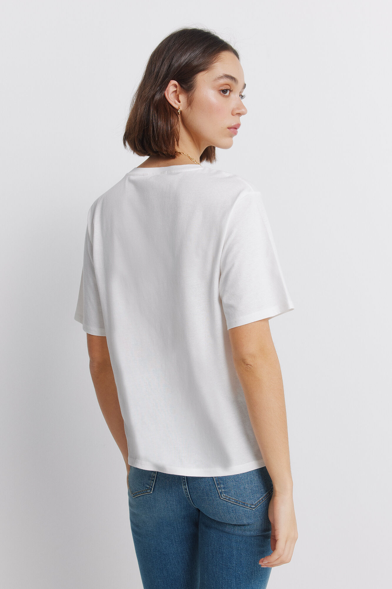 Springfield Playera cuello acanalado dusty beige