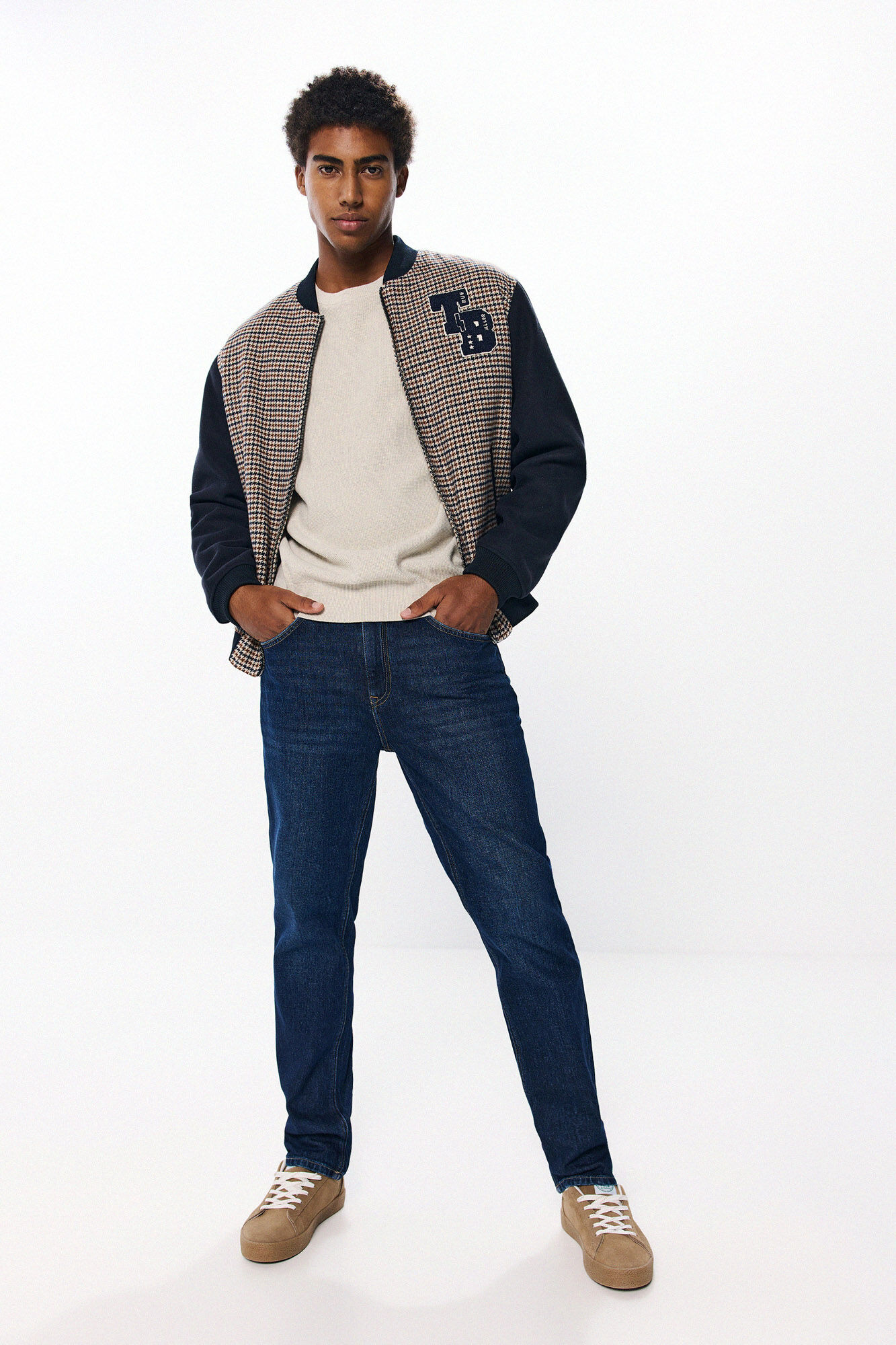 Springfield Bomber combinada varsity cuadros azul