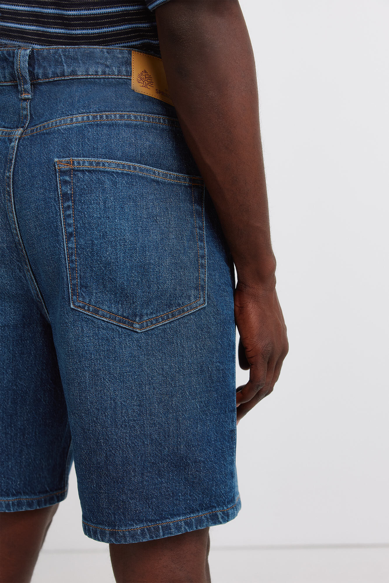Springfield Bermuda de mezclilla regular fit azul