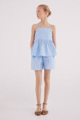 Springfield Shorts rayas niña azul
