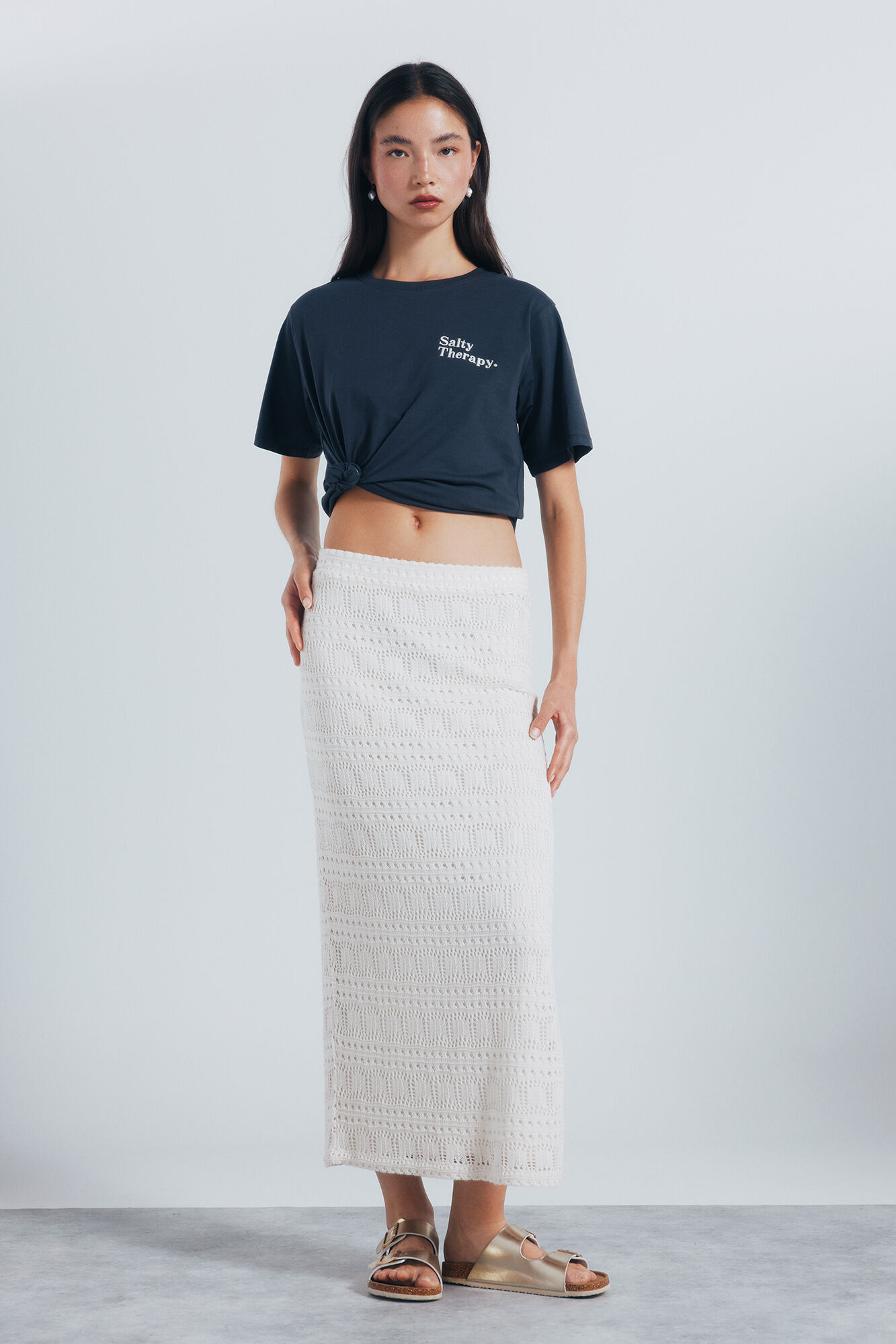 Springfield Playera gr&aacute;fica espalda gris