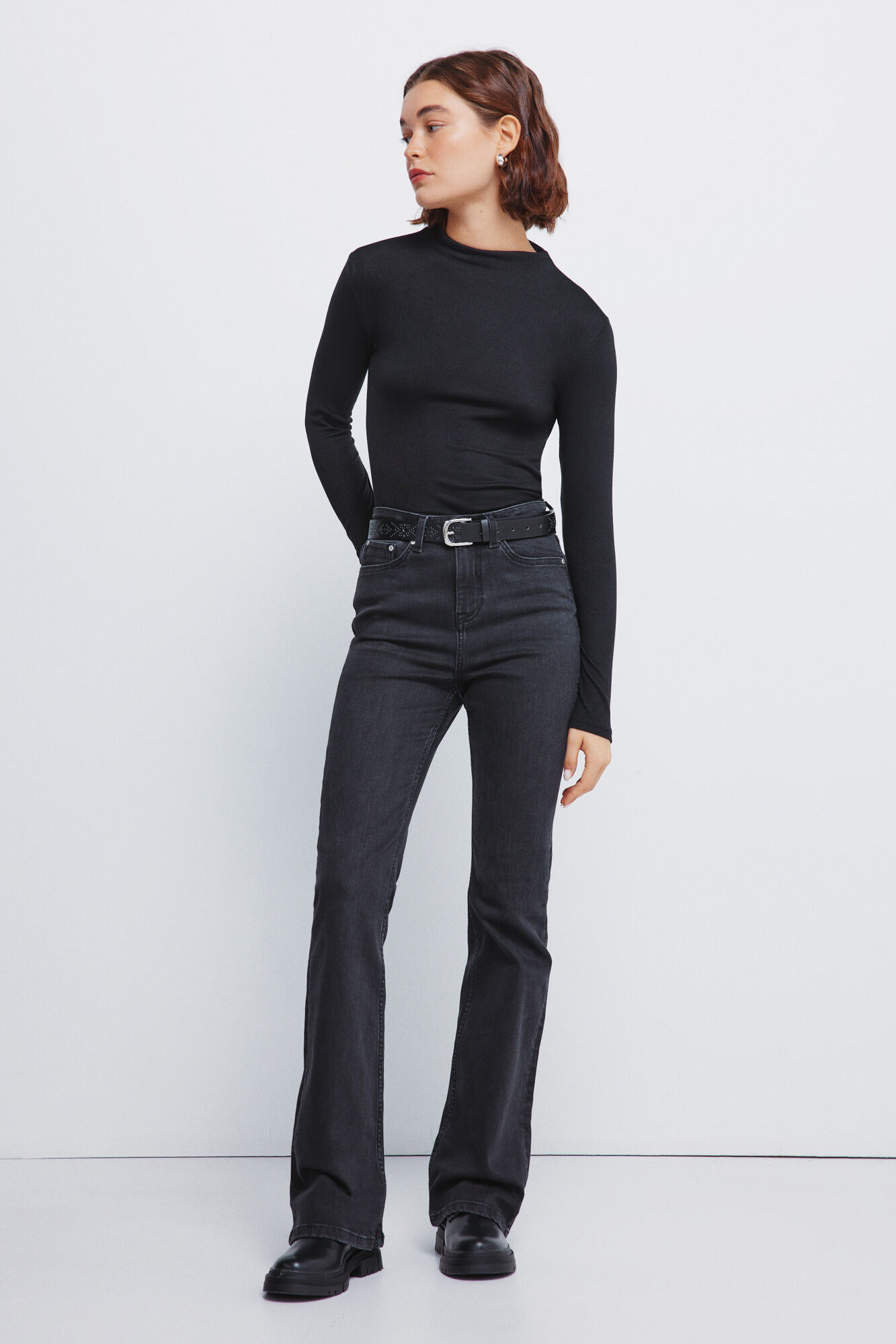 Springfield Playera de cuello Perkins de soft touch negro