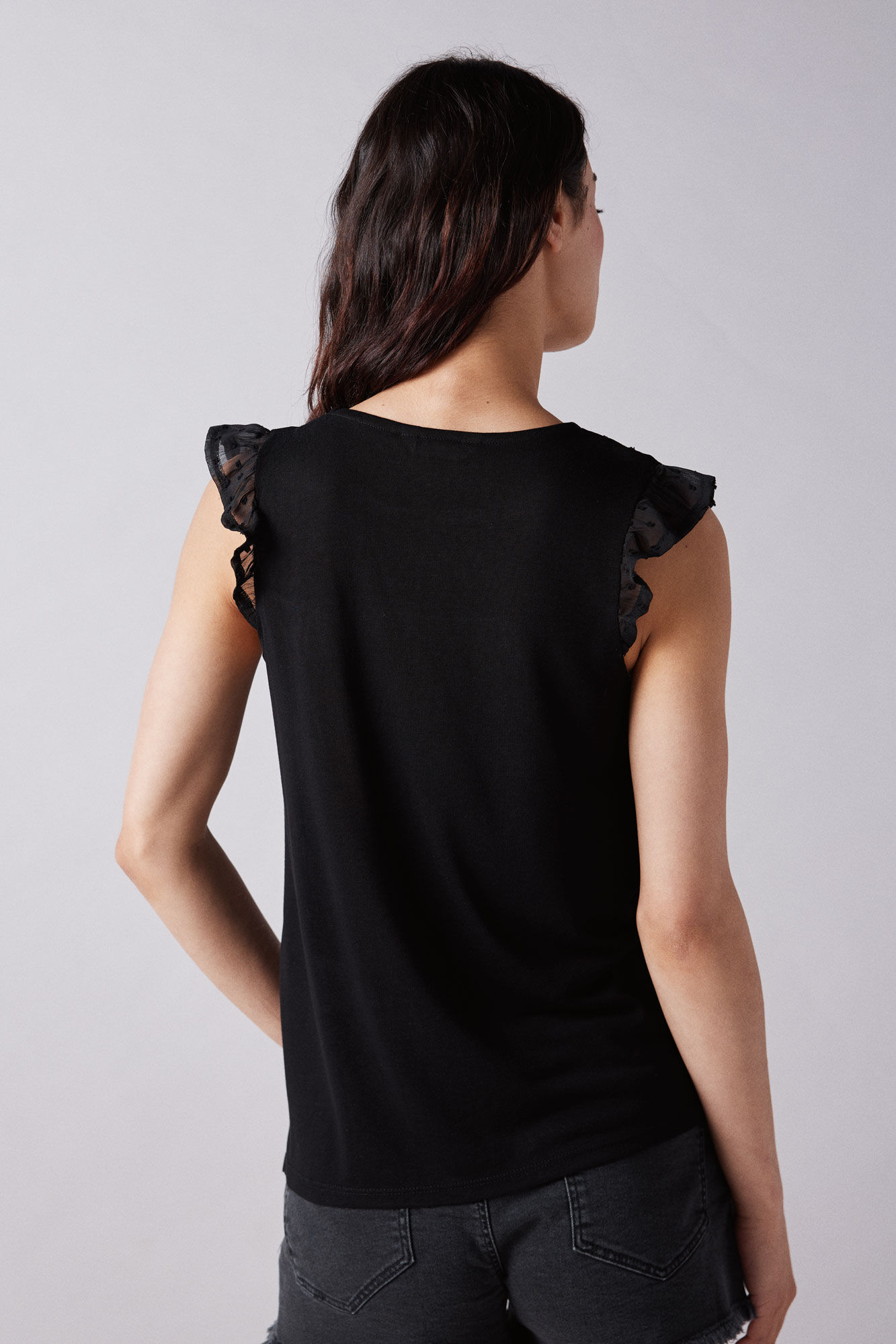Springfield Playera combinada plumet&iacute; negro