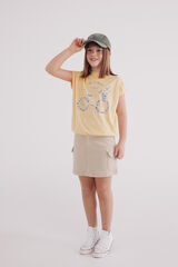 Springfield Playera bici niña amarillo