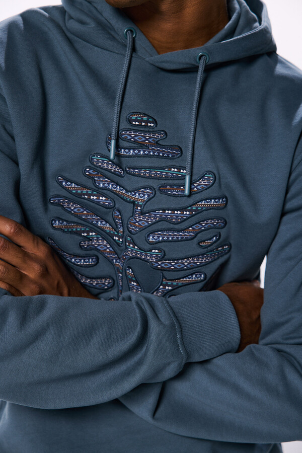 Springfield Sudadera árbol capucha azul