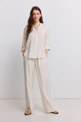 Springfield Blusa escote en V kaki