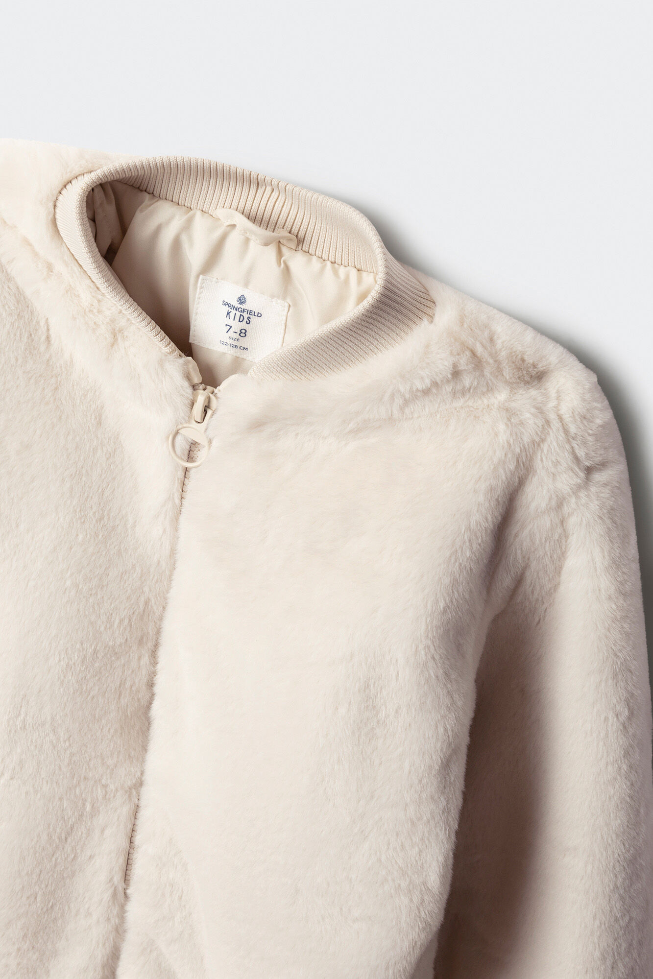 Springfield Kids Bomber de pelo de ni&ntilde;a beige