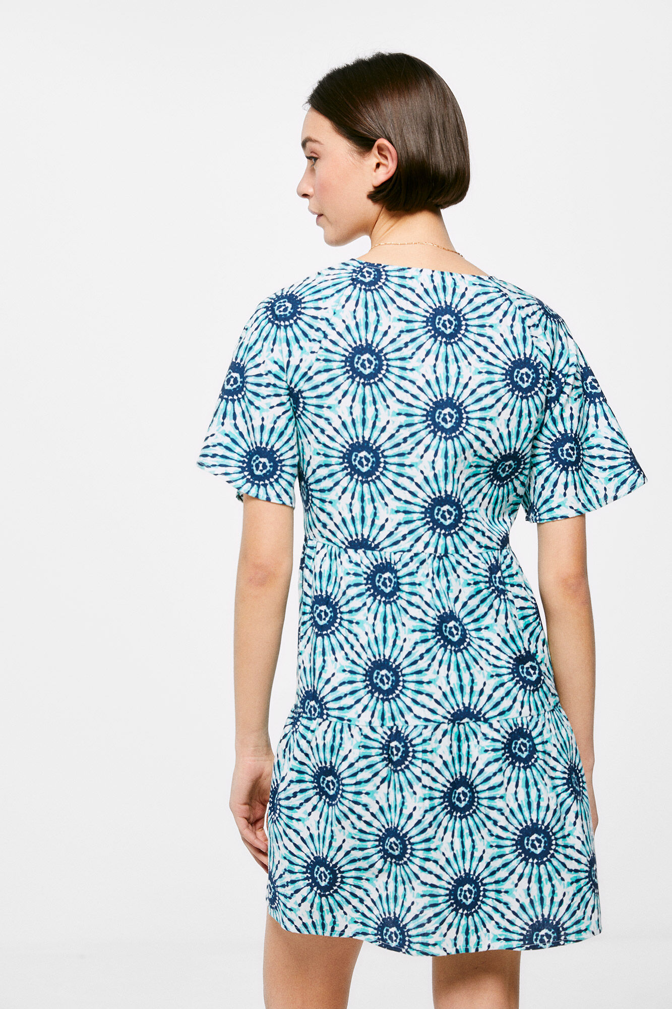 Springfield Vestido T&uacute;nica Algod&oacute;n Lino azul