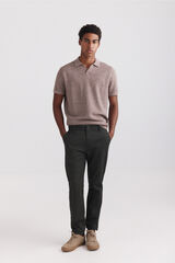 Springfield Pantal&oacute;n chino microestampado slim fit kaki