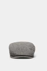 Springfield Gorra plana textura mezcla lana gris