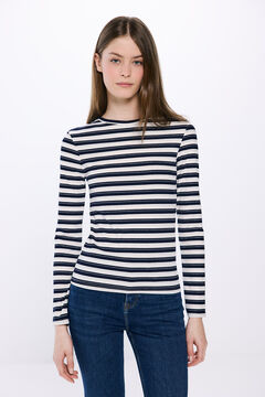 Springfield Playera rayas lurex marino
