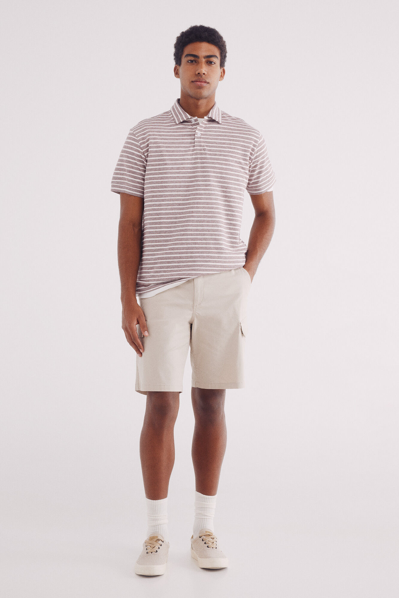 Springfield Polo jersey microrraya estructura regular fit