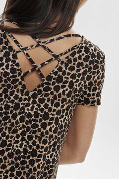 Springfield Vestido corto estampado negro