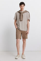 Springfield Bermudas ligeras de 5 bolsillos lavado regular fit caf&eacute;